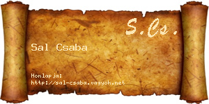Sal Csaba névjegykártya