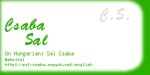 csaba sal business card